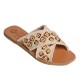 EKATI LOGO LEATHER SANDAL - Brown Degrade