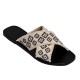 EKATI LOGO LEATHER SANDAL - Metallic Anthracite