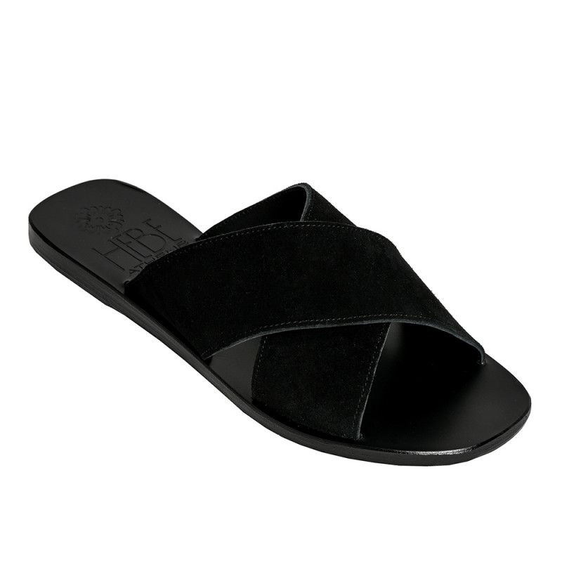 EKATI SUEDE LEATHER SANDAL - Black