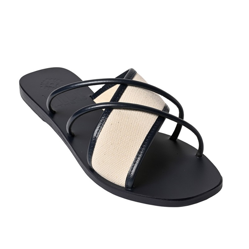 KORE LEATHER SANDAL - Navy