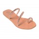 MELINOE SHINE LEATHER SANDAL - Pink Gold