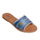 CHARA CUSTOM LEATHER SLIDE - Blue