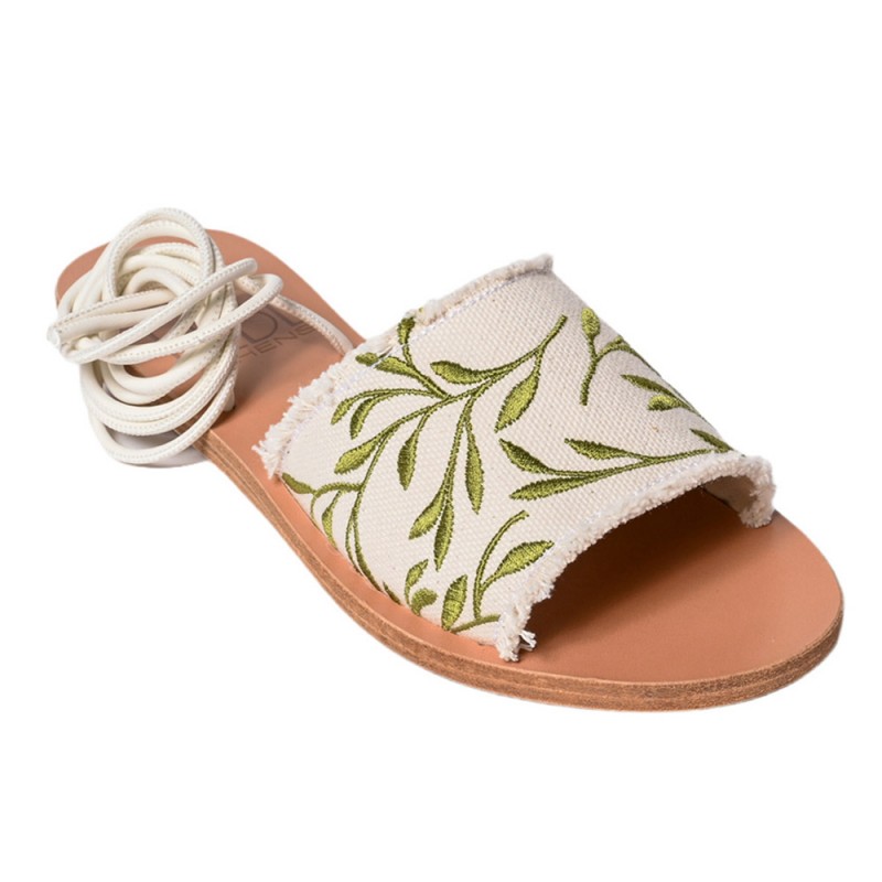 ELIA LEATHER SANDAL - Green