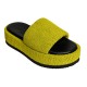 PUFFY IBIZA FLATFORM SLIDE - Green