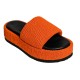 PUFFY IBIZA FLATFORM SLIDE - Orange