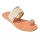 XENIA LEATHER SANDAL - Platina