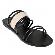 DOXA LEATHER SANDAL - Black