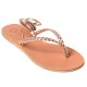 RHEA LEATHER SANDAL - Pink Gold