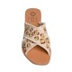 EKATI LOGO LEATHER SANDAL - Brown Degrade