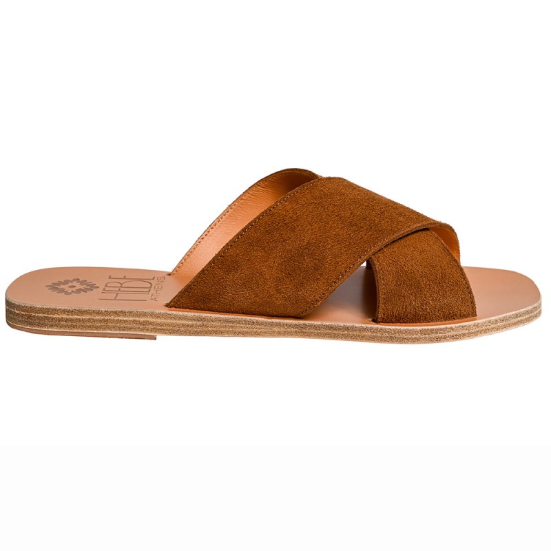 EKATI SUEDE LEATHER SANDAL - Brown