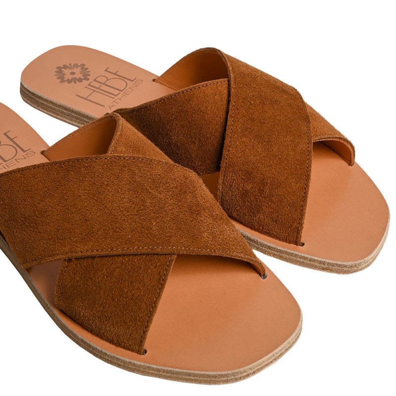 EKATI SUEDE LEATHER SANDAL - Brown