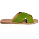 EKATI PONY LEATHER SANDAL - Green