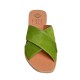 EKATI PONY LEATHER SANDAL - Green