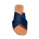 EKATI PONY LEATHER SANDAL - Navy Blue