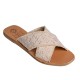 EKATI LOGO LEATHER SANDAL - White