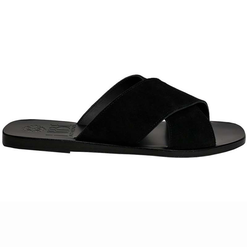 EKATI SUEDE LEATHER SANDAL - Black