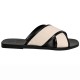 EKATI CANVAS LEATHER SANDAL - Black