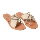 KORE CANVAS LEATHER SANDAL - Platina