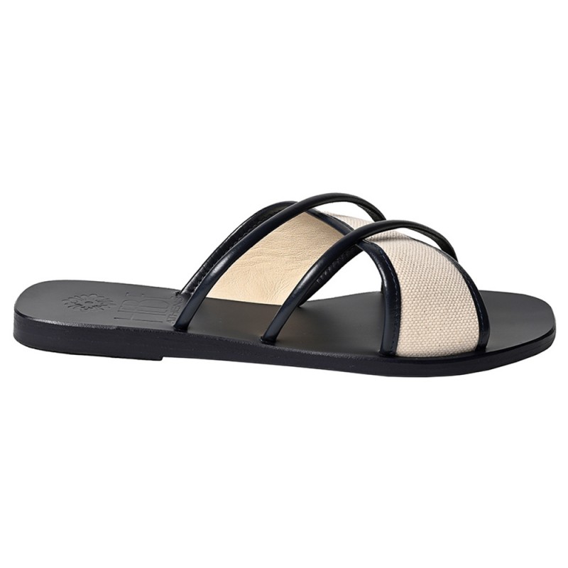 KORE LEATHER SANDAL - Navy