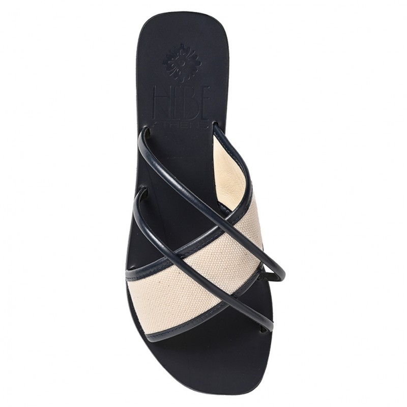 KORE LEATHER SANDAL - Navy