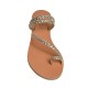 PERSEPHONE LEATHER SANDAL - Platina