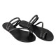 PERSEPHONE SHINE LEATHER SANDAL - Anthracite