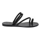 PERSEPHONE SHINE LEATHER SANDAL - Black