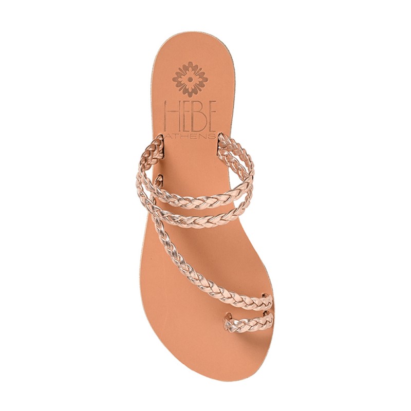 PERSEPHONE LEATHER SANDAL - Pink Gold