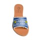 CHARA CUSTOM LEATHER SLIDE - Blue