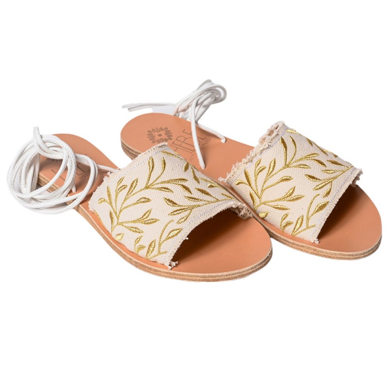 ELIA LEATHER SANDAL - Gold