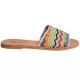 LEDA CANVAS LEATHER SLIDE  - Waves