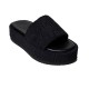 PUFFY IBIZA FLATFORM SLIDE - Black