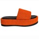 PUFFY IBIZA FLATFORM SLIDE - Orange