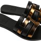 CARPO LEATHER SANDAL - Black Pink Gold