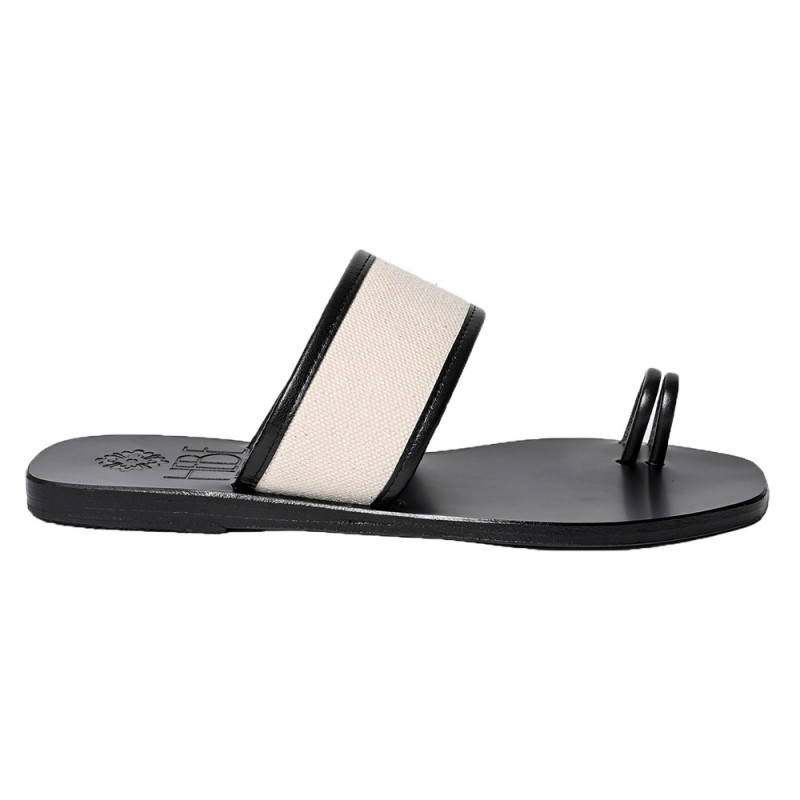 XENIA LEATHER SANDAL - Black