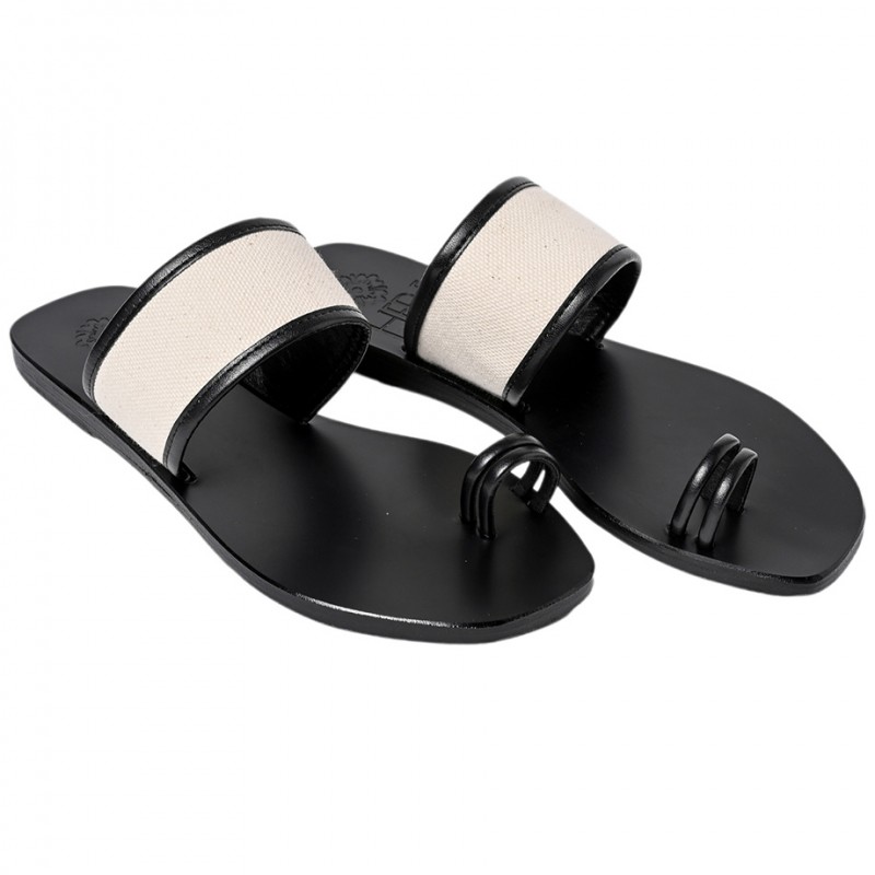 XENIA LEATHER SANDAL - Black