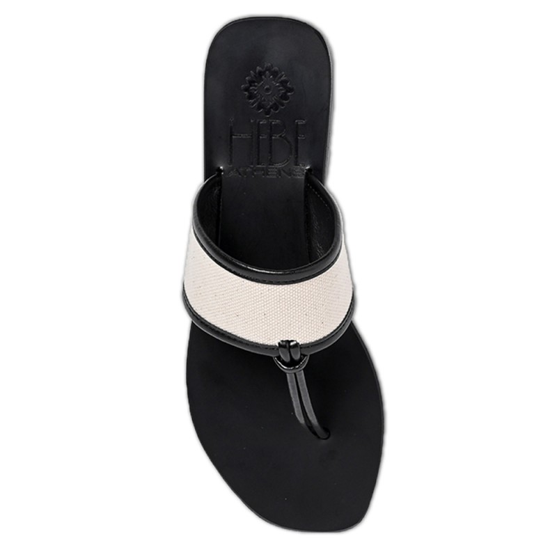 NIKI LEATHER SANDAL - Black