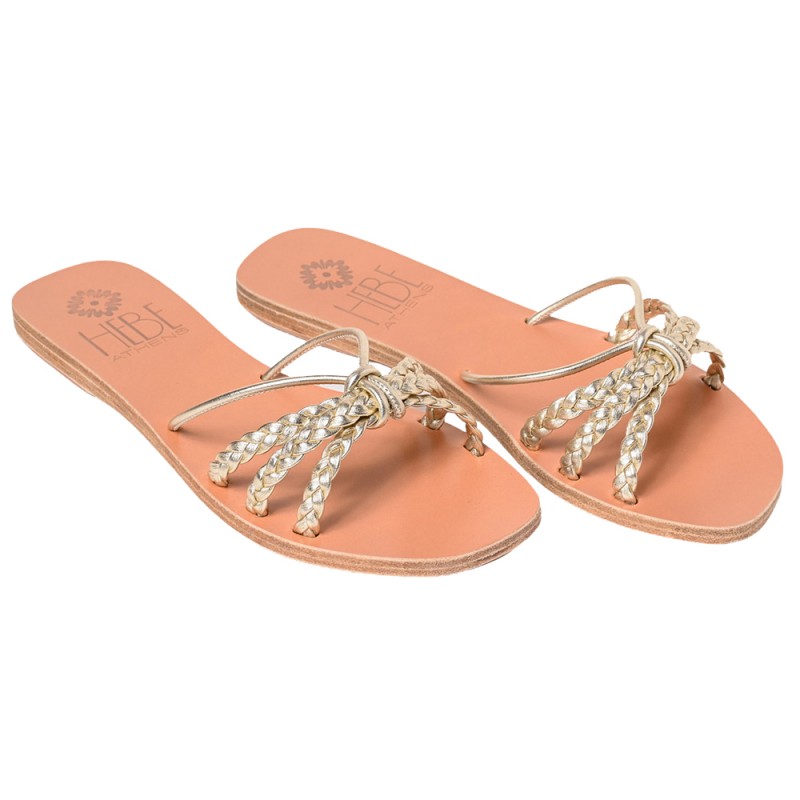 GRACE LEATHER SANDAL - Platina