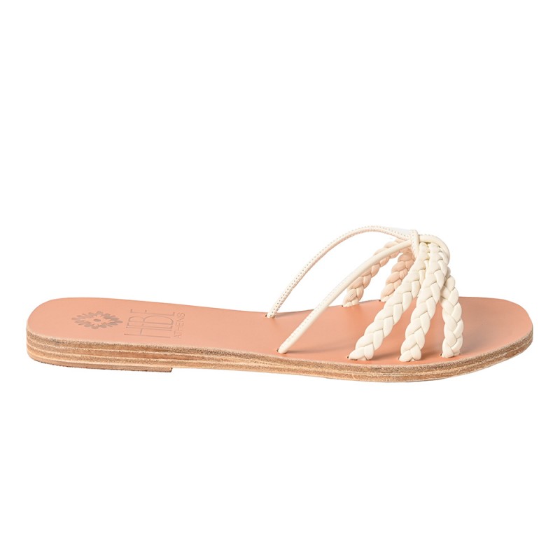 GRACE LEATHER SANDAL - White