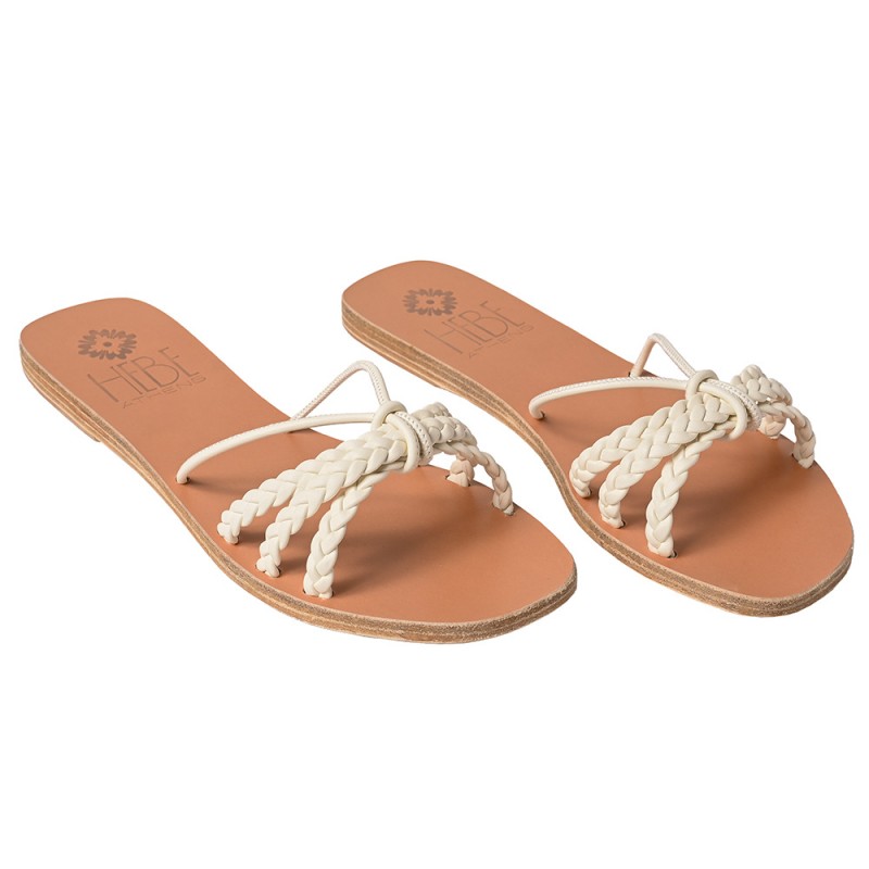 GRACE LEATHER SANDAL - White