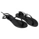 RHEA LEATHER SANDAL - Black