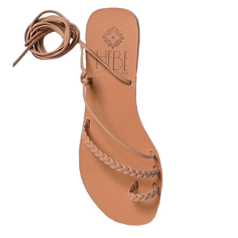 TINOS CORD LEATHER SANDAL - Natural