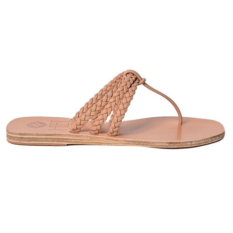 CRETE LEATHER SANDAL - Natural