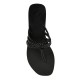 CRETE LEATHER SANDAL - Black