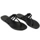 CRETE LEATHER SANDAL - Black