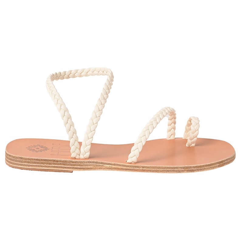 PERSEPHONE LOOP LEATHER SANDAL - White