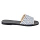 CHARA LOGO LEATHER SANDAL - Degrade Blue